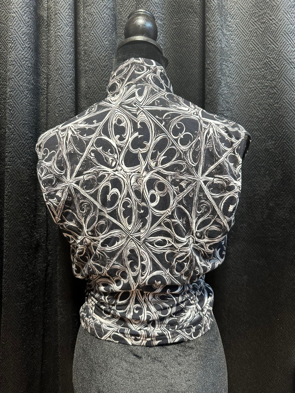 Gothic Lattice Surplice Top in Cotton Bamboo Blend - Angel's House of Design Co.