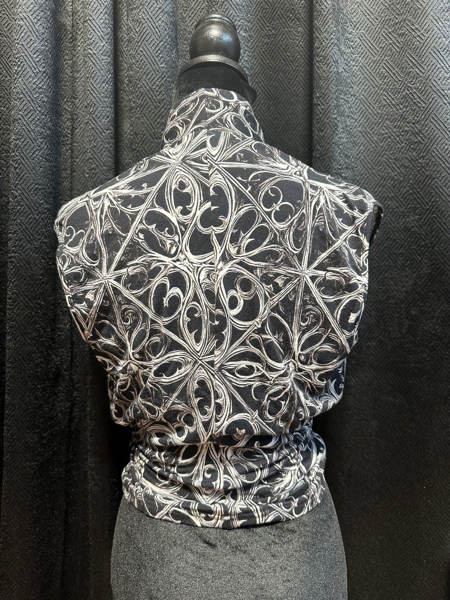 Gothic Lattice Surplice Top