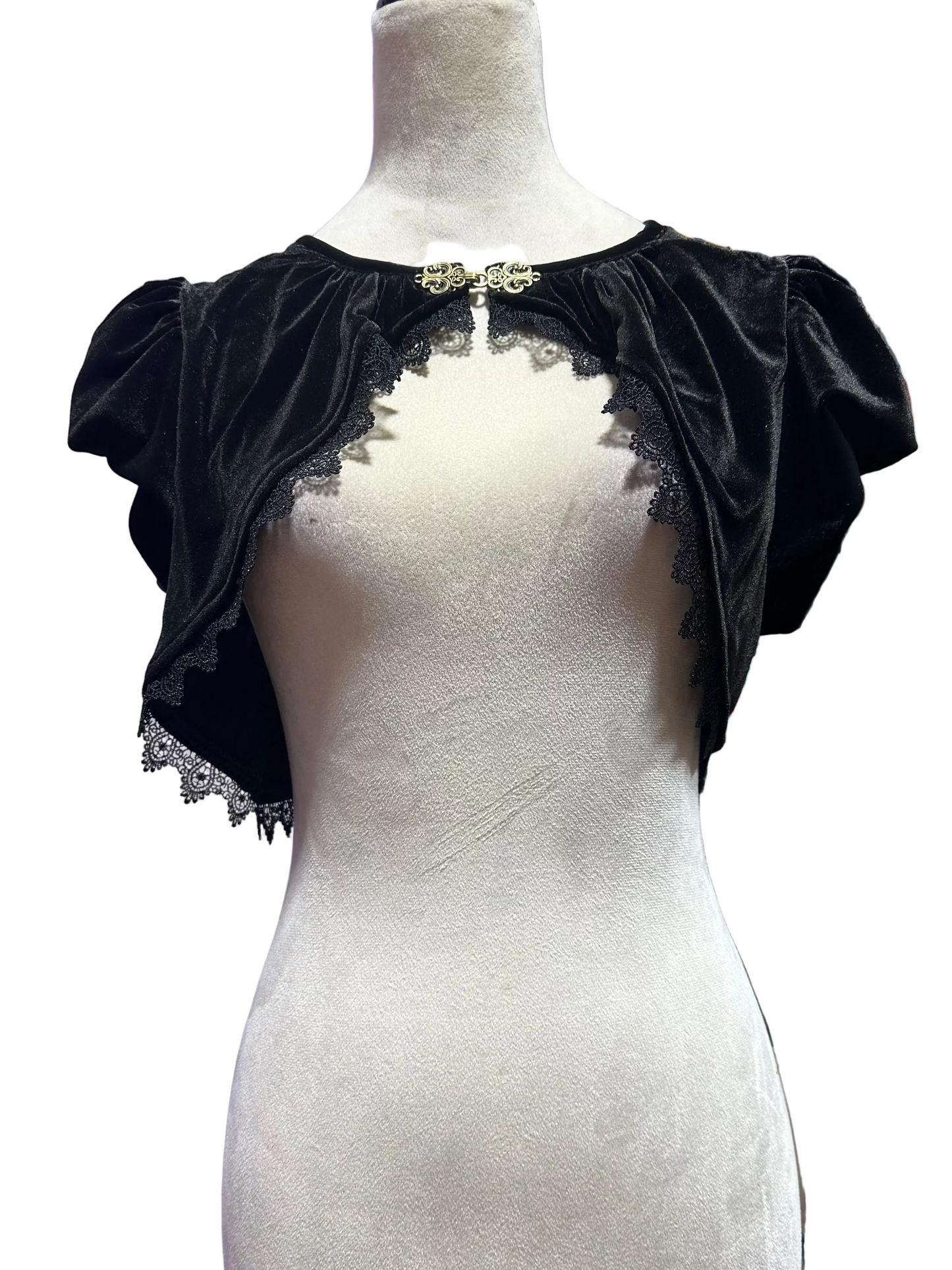 Cap Sleeve Velvet Shrug