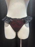 Fang Around Thong Frill Panties Red - Angel's House of Design Co.