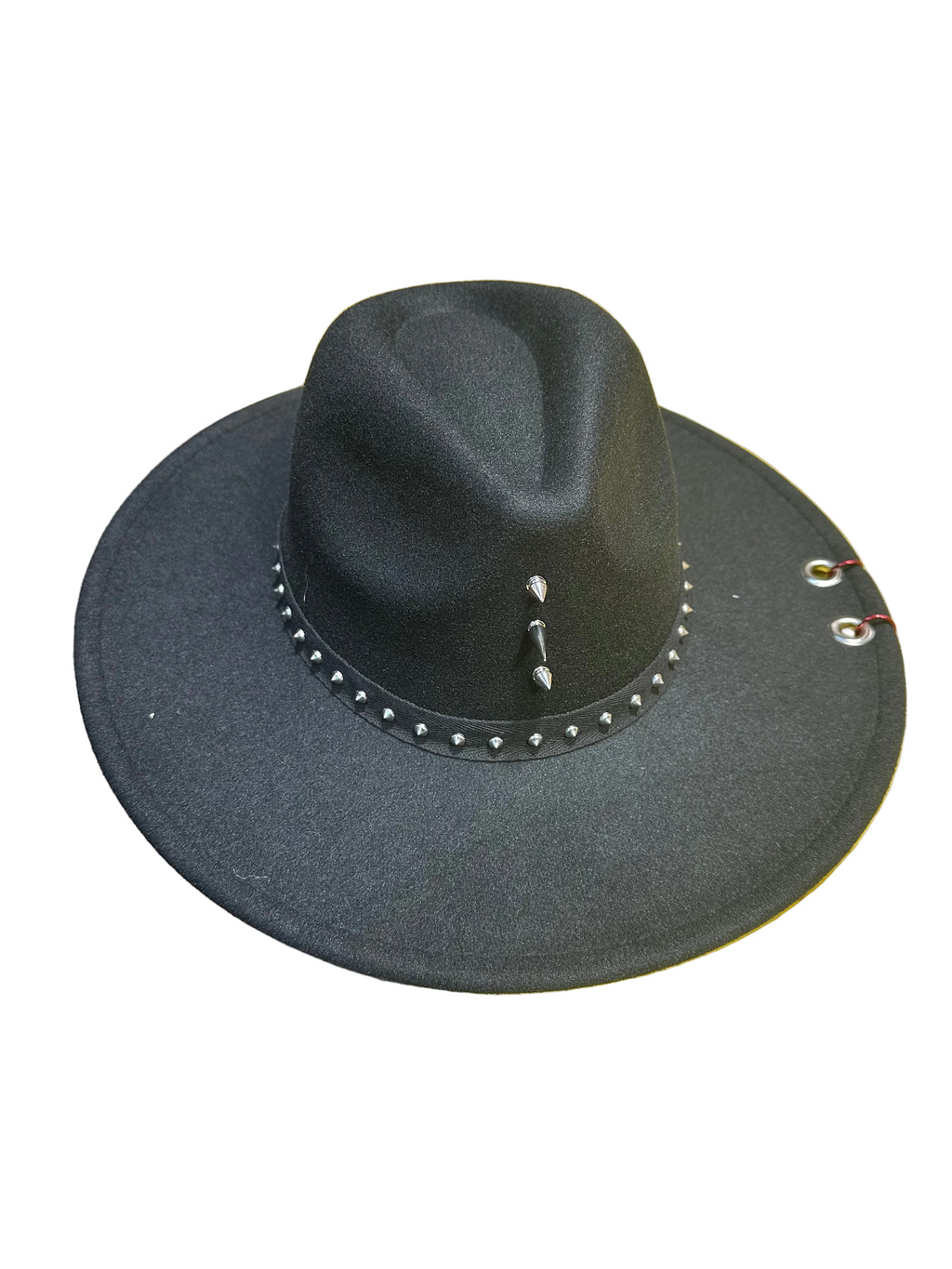 Wide Brimmed Gothic Fedora with Spikes
