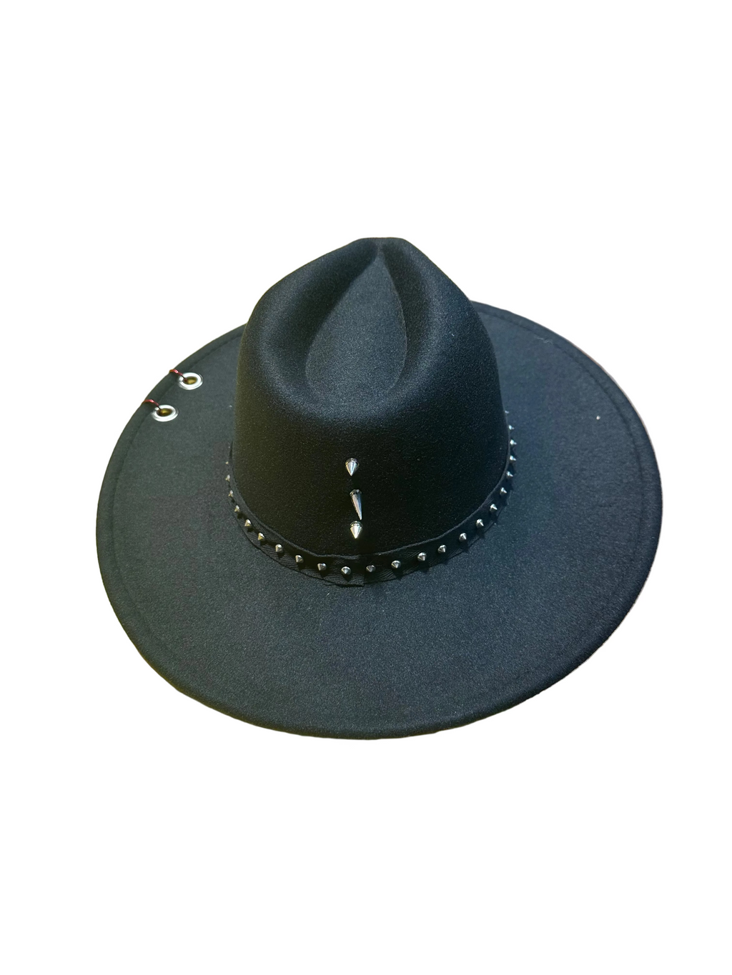 Wide Brimmed Gothic Fedora with Spikes