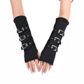 Buckle Fingerless Gloves