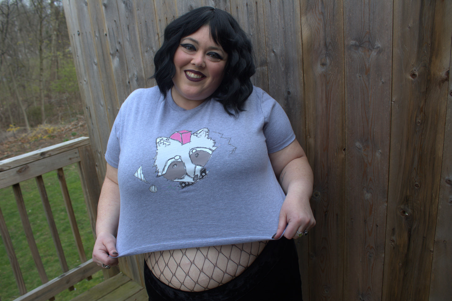 Trash Panda Crop Top