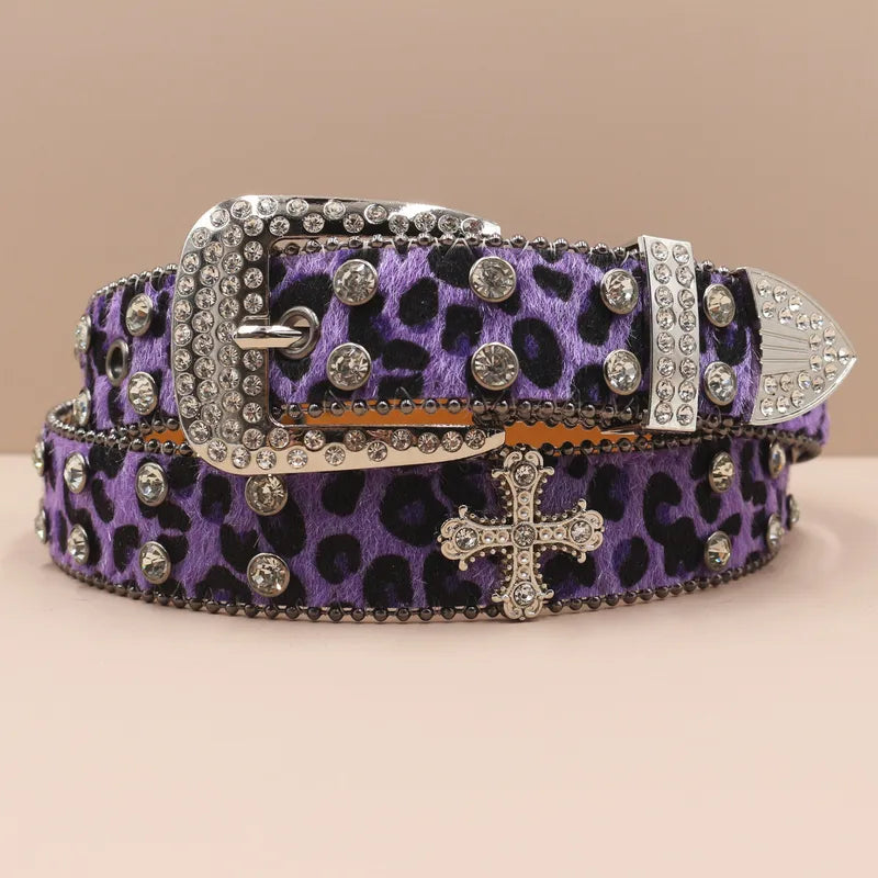 Purple Leopard Blintz Belt