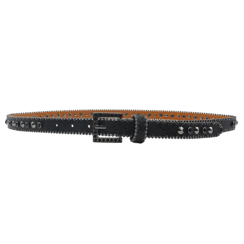 Rhinestone Punk Belt