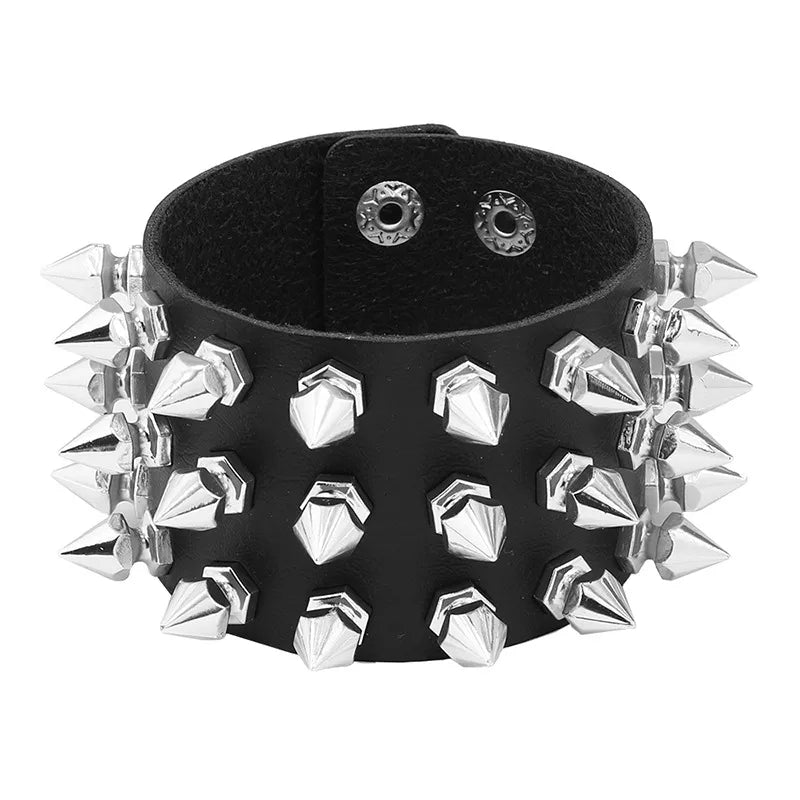 Punk Geo-Spikes Cuff
