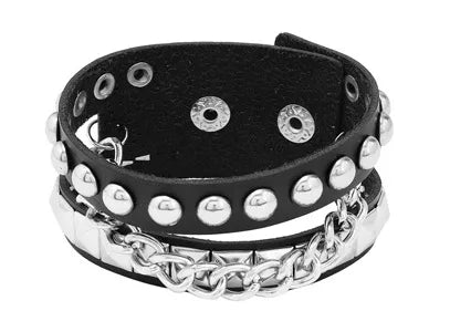 Punk Stud and Chain Cuff