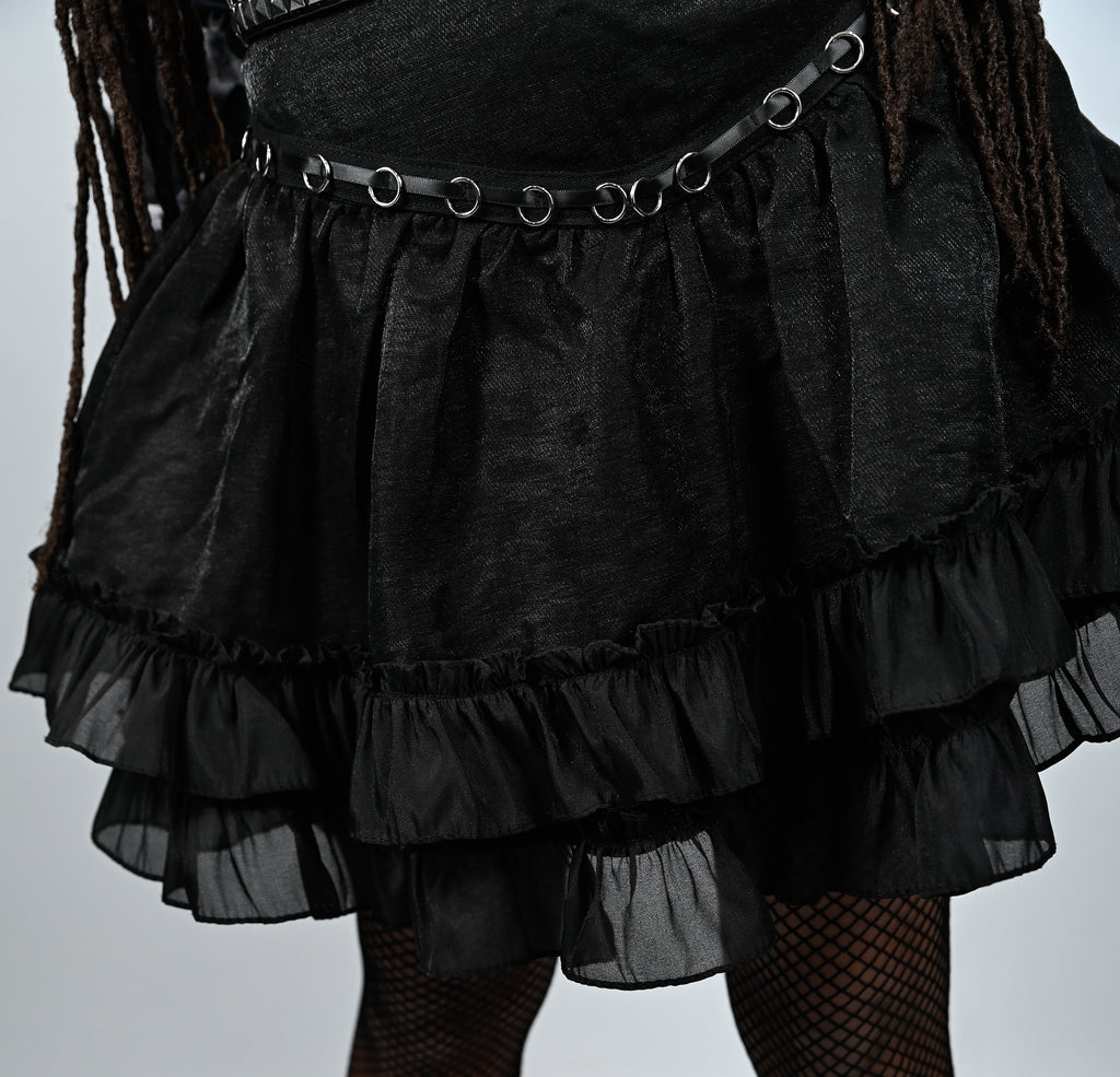Black Ruffle Skirt