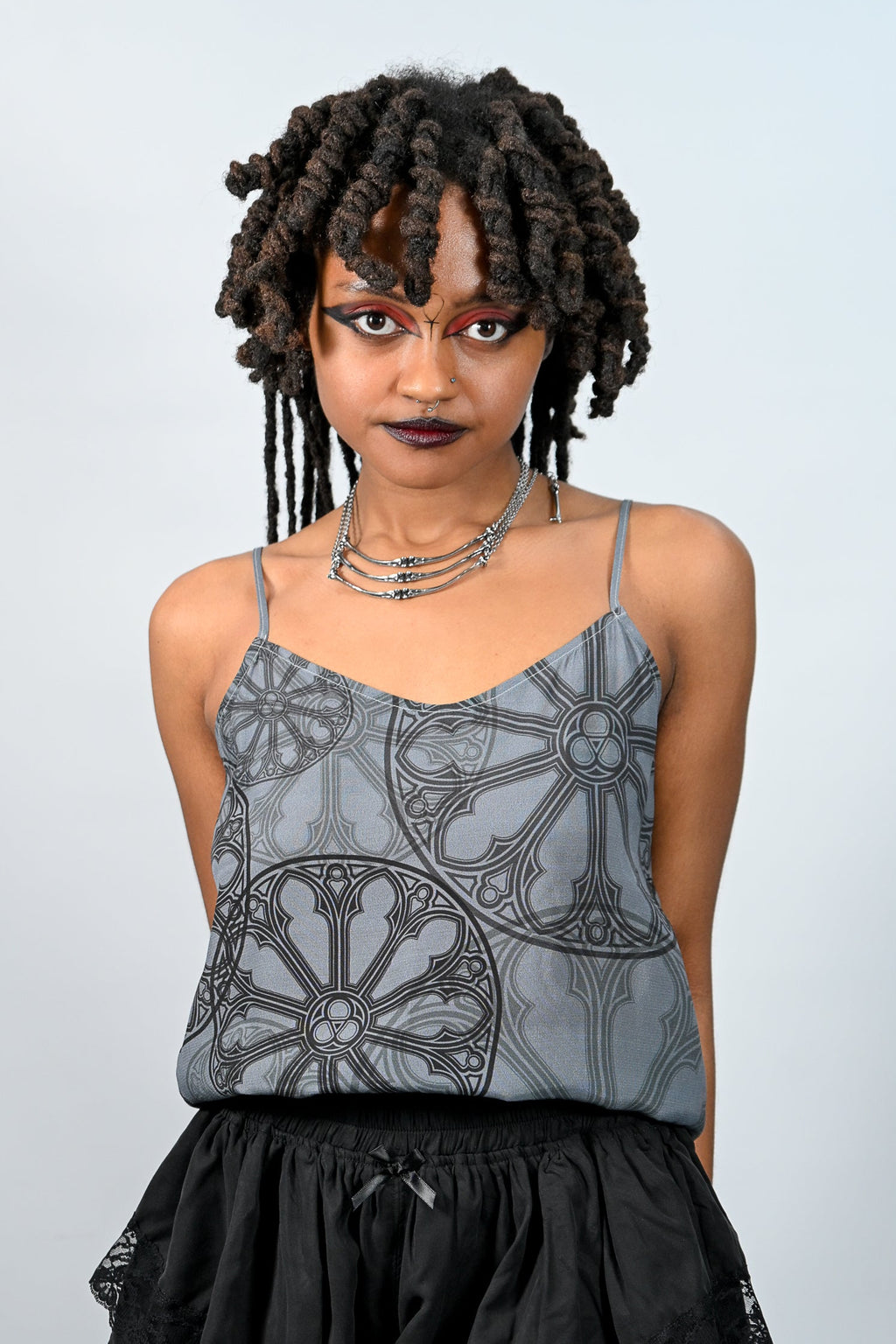 Gray Rose Window Camisole