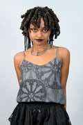 Gray Rose Window Camisole
