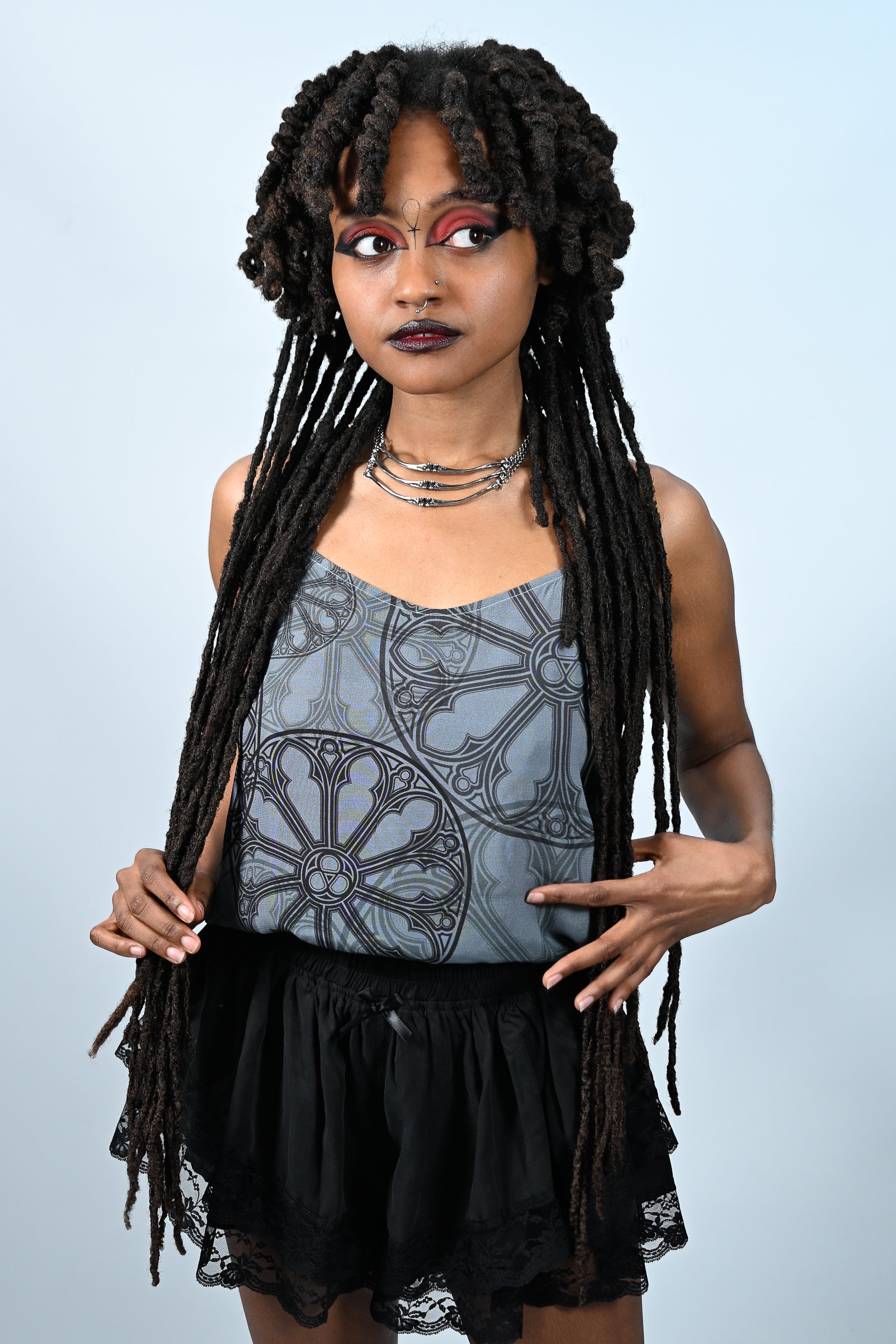 Gray Rose Window Camisole