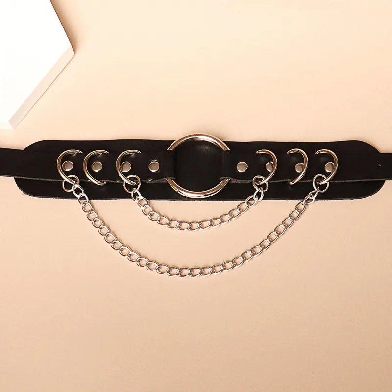 D-Ring Collar/Choker with Chains