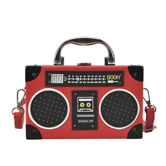 Red Boom Box Cross Body Purse