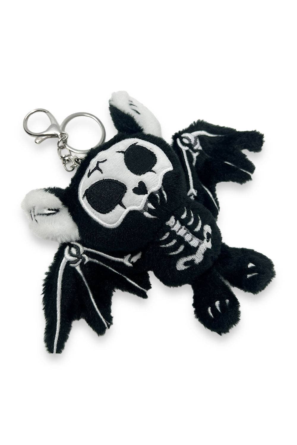 Skelebat Plush Keychain [Bone White]