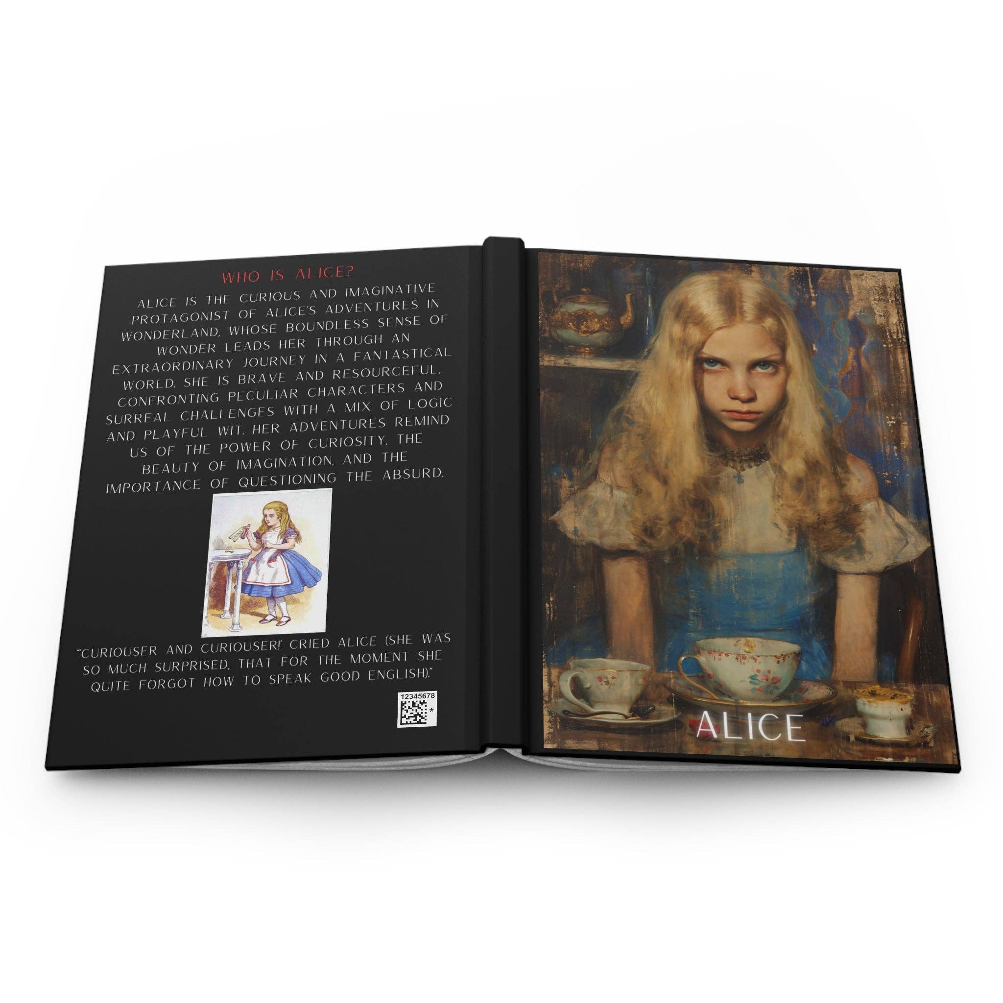 Alice in Wonderland Hardcover Journal - Stylish Accessories