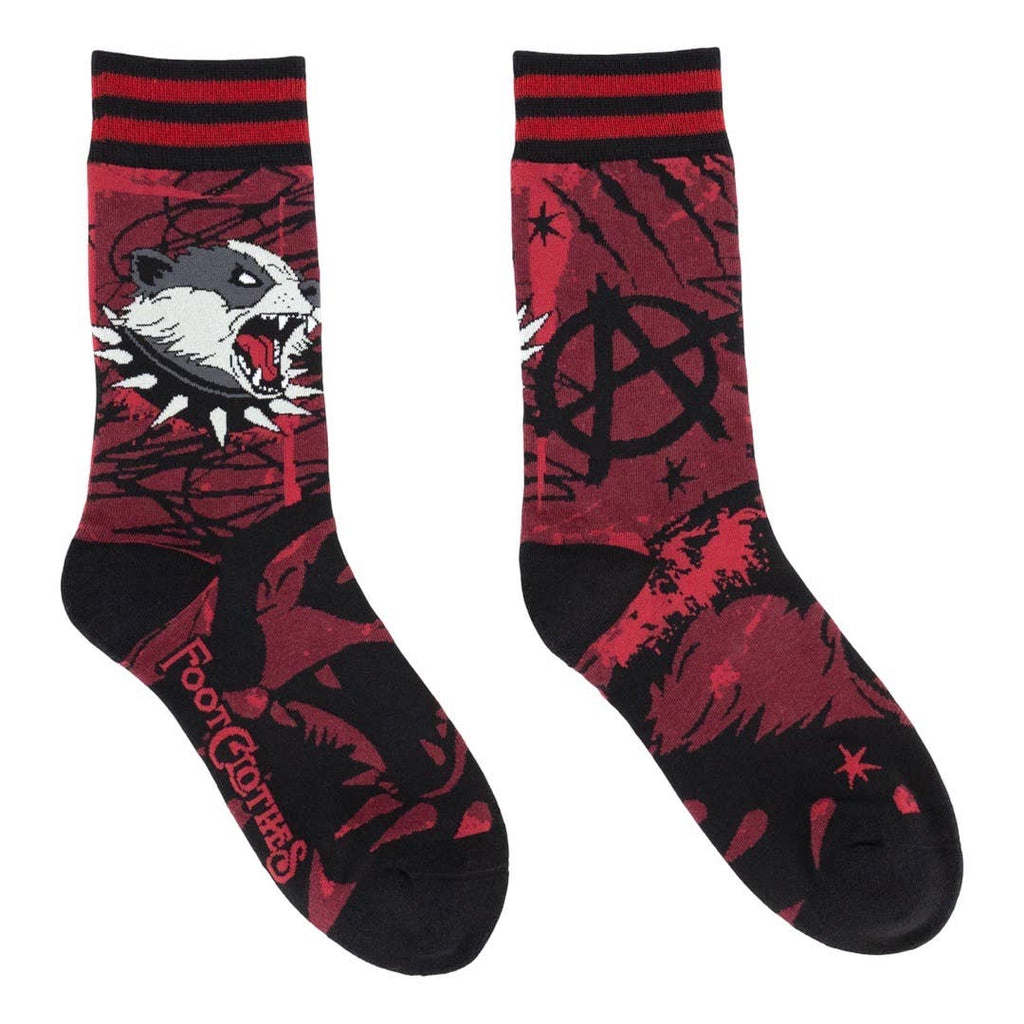 Anarchy Badger Crew Socks - Angel's House of Design Co.