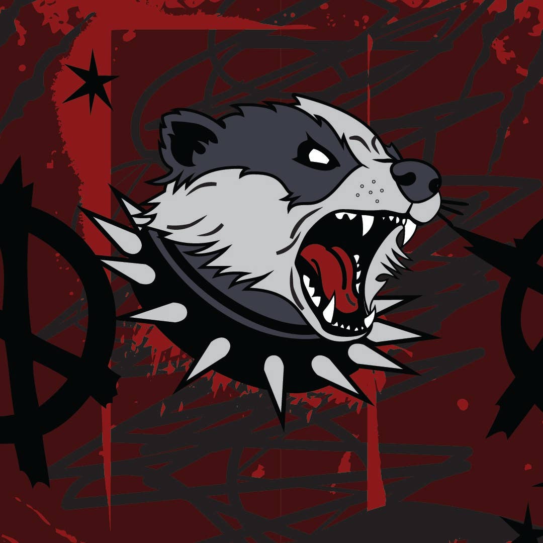 Anarchy Badger Crew Socks - Angel's House of Design Co.