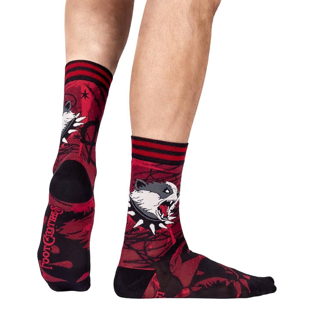 Anarchy Badger Crew Socks - Angel's House of Design Co.
