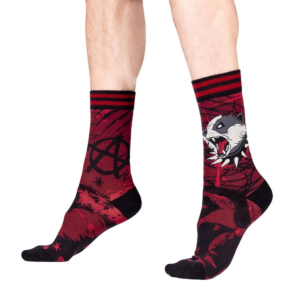 Anarchy Badger Crew Socks - Angel's House of Design Co.