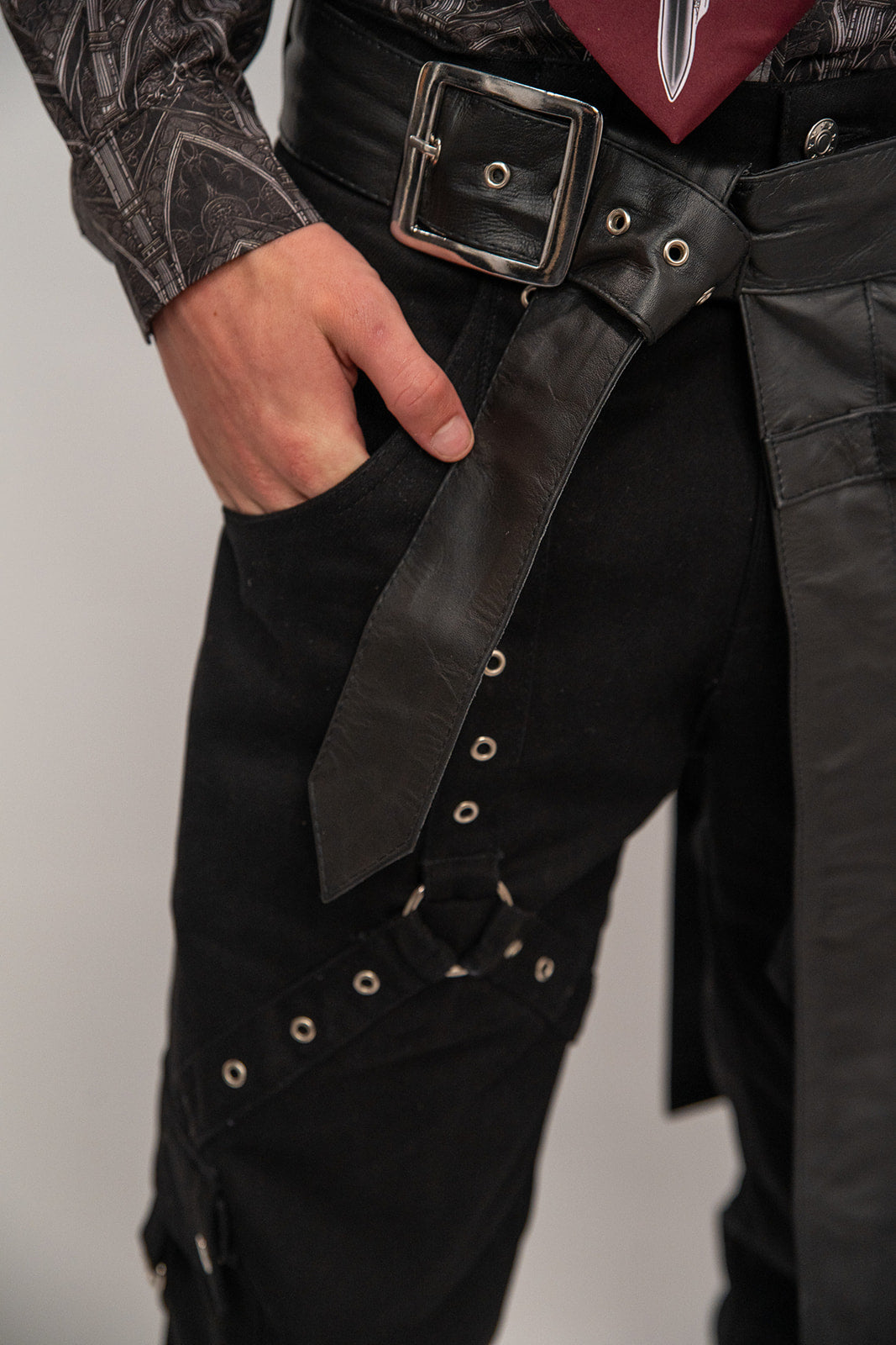 Black Cargo Tri-Trim Jeans