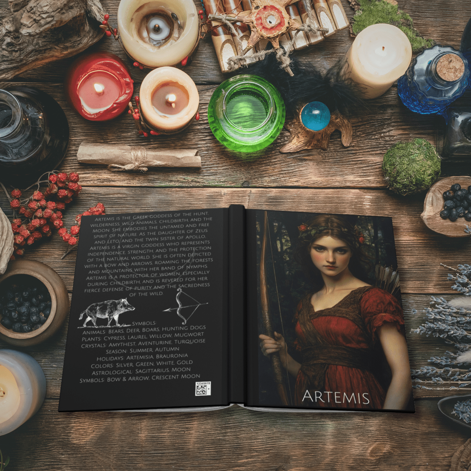 Artemis Greek Goddess Hardcover Journal - Angel's House of Design Co.
