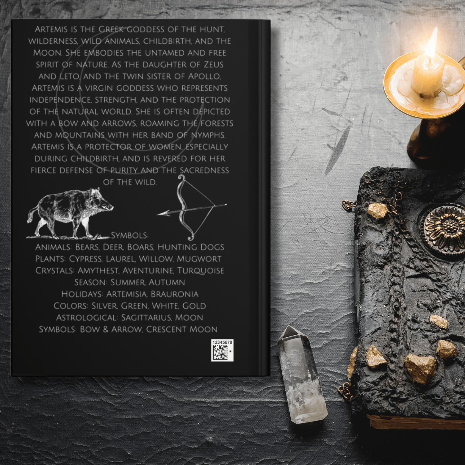 Artemis Greek Goddess Hardcover Journal - Angel's House of Design Co.