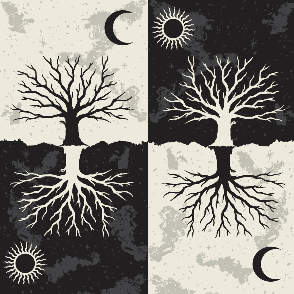 As Above So Below Tree Knee High Socks - Angel's House of Design Co.