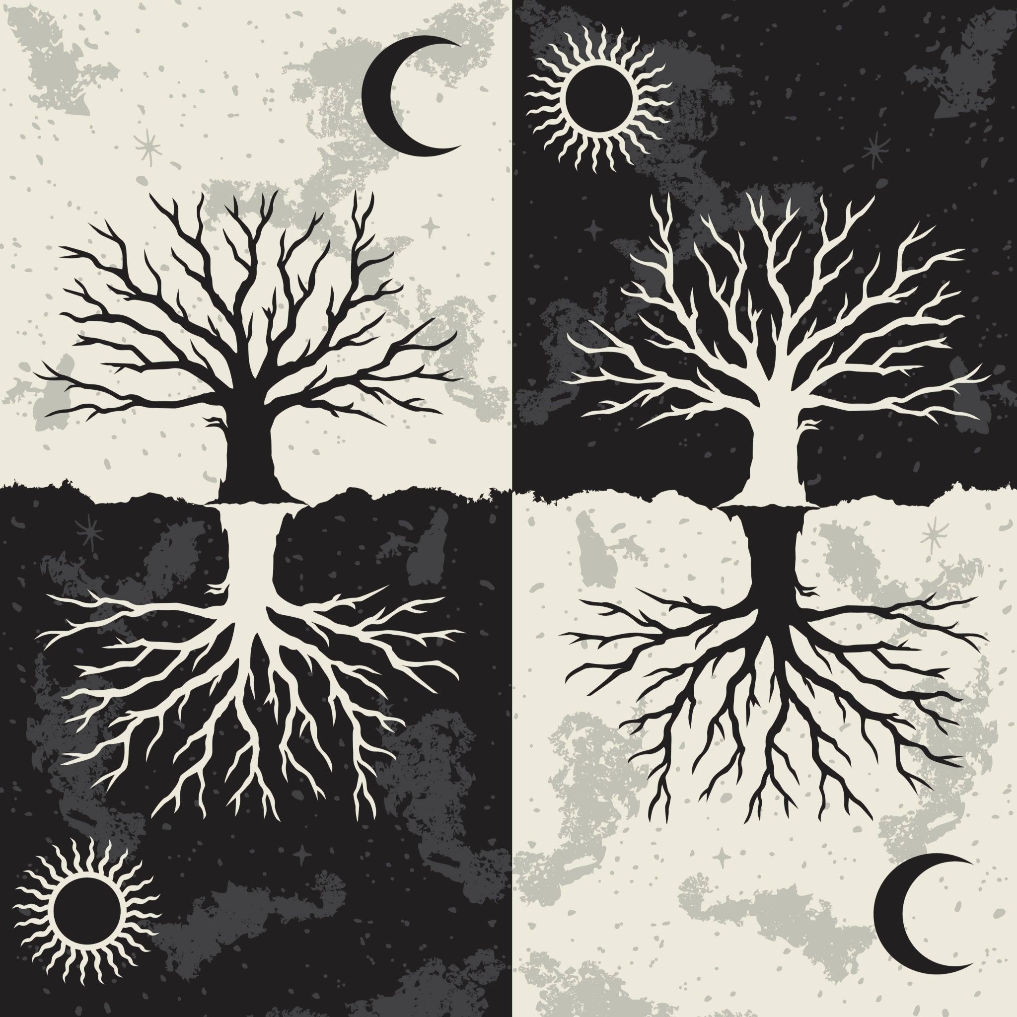 As Above So Below Tree Knee High Socks - Angel's House of Design Co.