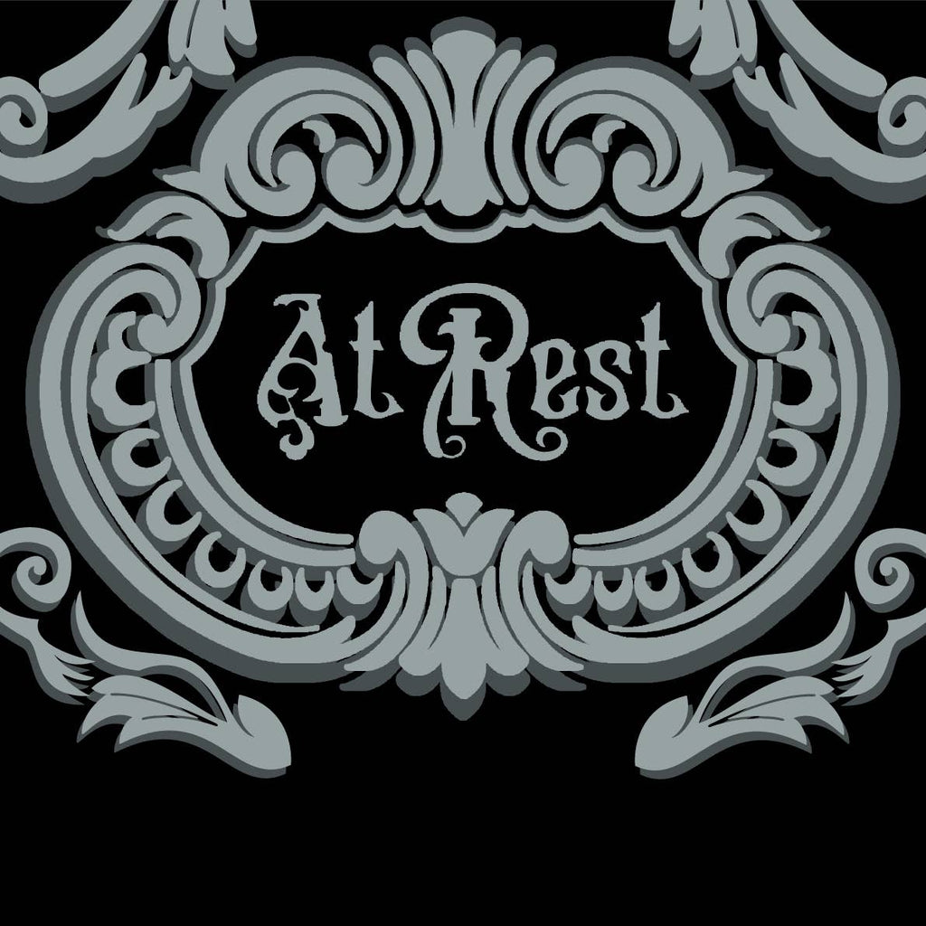 At Rest Coffin Plaque Crew Socks - Angel's House of Design Co.