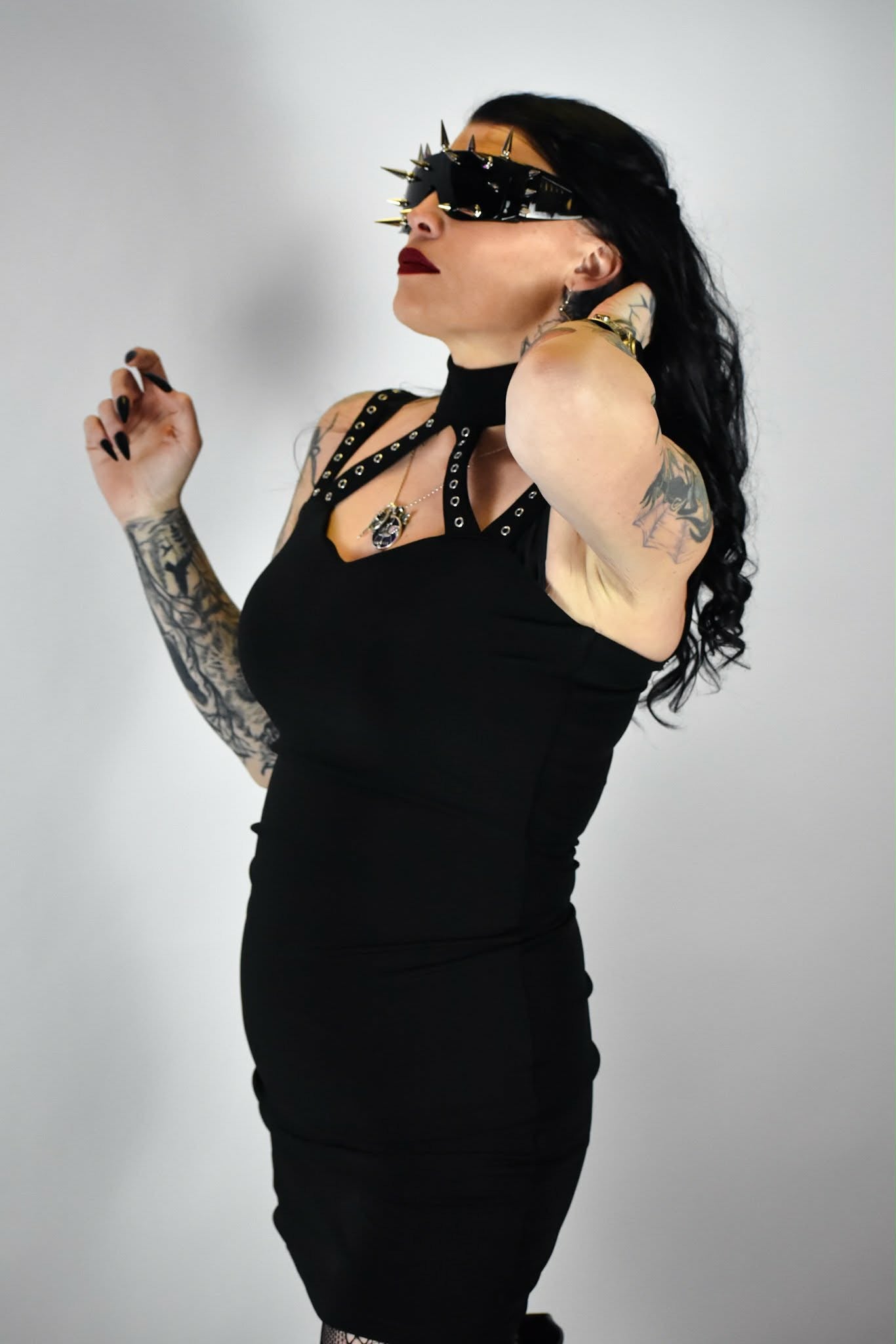 Eyelet Strap  Bodycon Dress