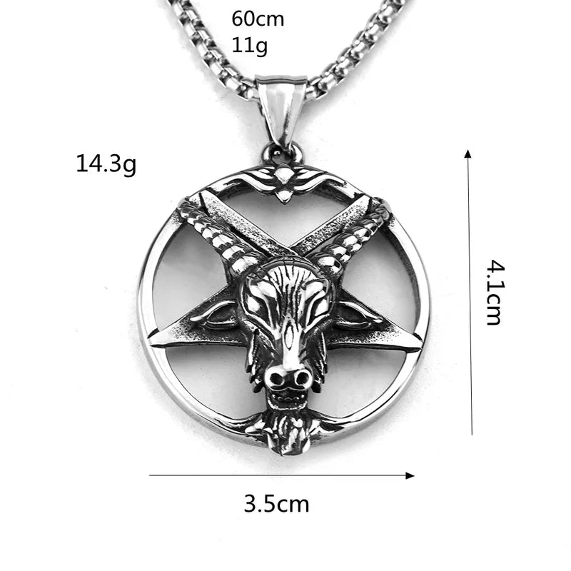 Baphomet Pentacle Necklace - Angel's House of Design Co.