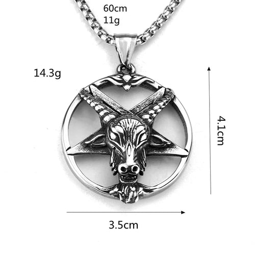 Baphomet Pentacle Necklace - Angel's House of Design Co.