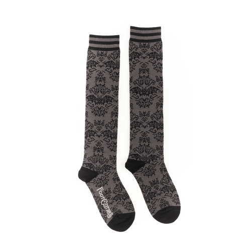 Bat Damask Knee High Socks - Angel's House of Design Co.