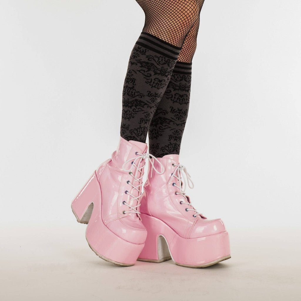 Bat Damask Knee High Socks - Angel's House of Design Co.
