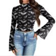 Bat Mesh Crop with Bell Sleeves - Angel's House of Design Co.