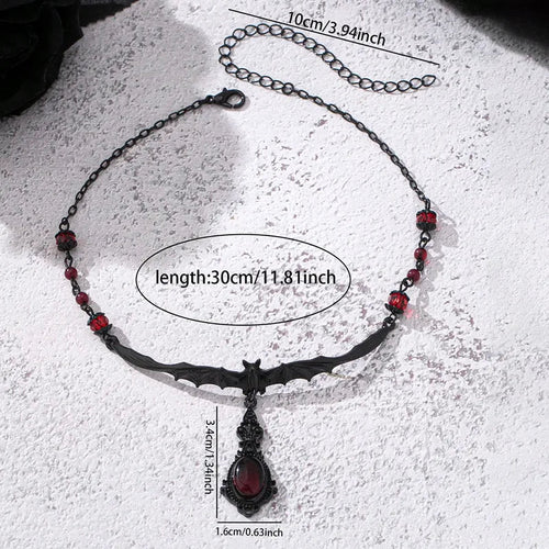 Beaded Bat Necklace - Angel's House of Design Co.