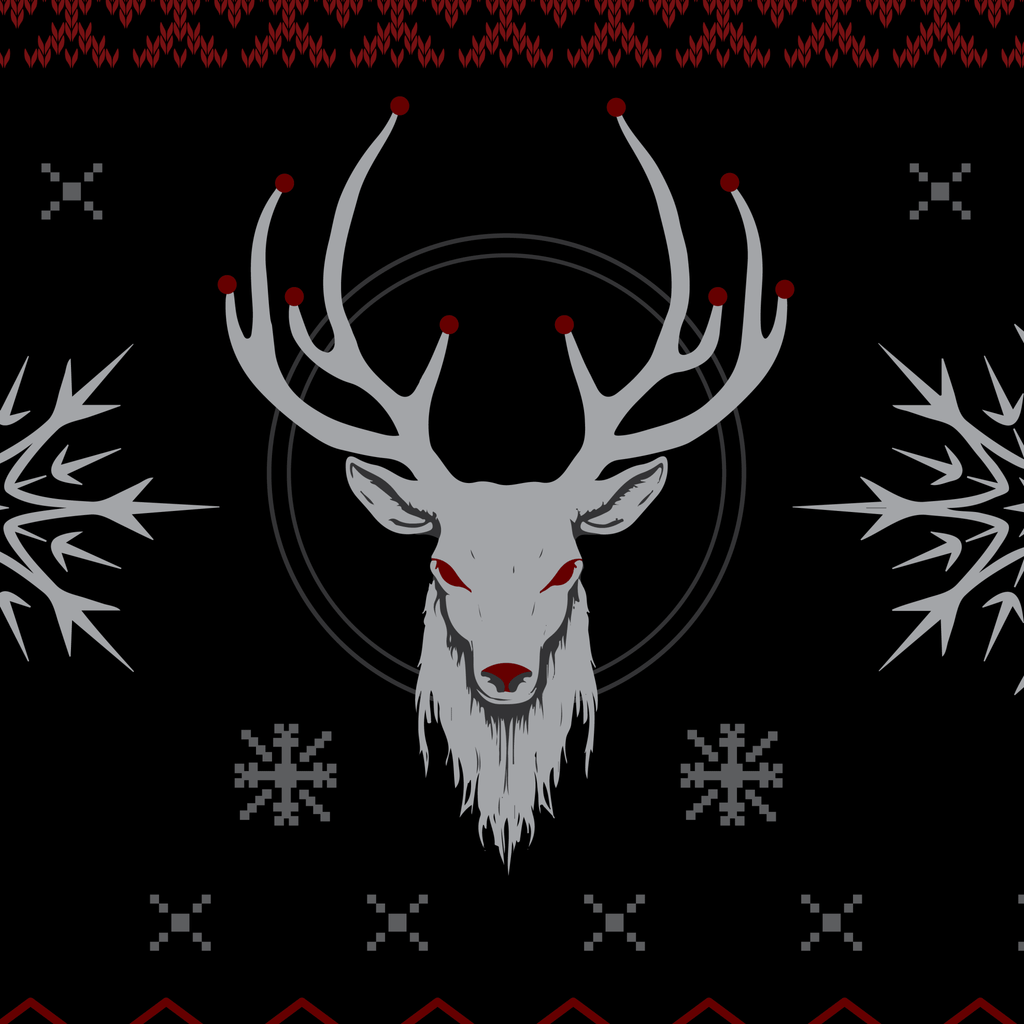 Beelzebuck Ugly Xmas Sweater Crew Socks - Angel's House of Design Co.