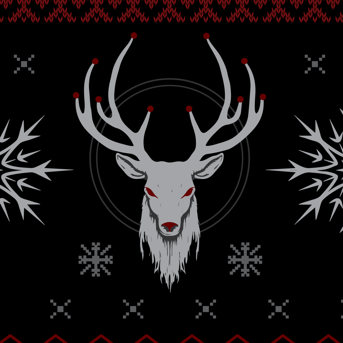 Beelzebuck Ugly Xmas Sweater Crew Socks - Angel's House of Design Co.