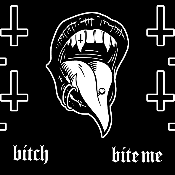 Bite Me Bitch Crew Socks - Angel's House of Design Co.