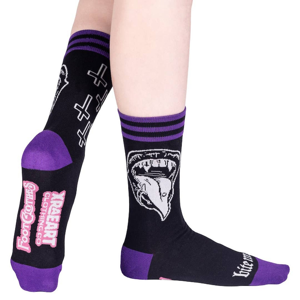 Bite Me Bitch Crew Socks - Angel's House of Design Co.