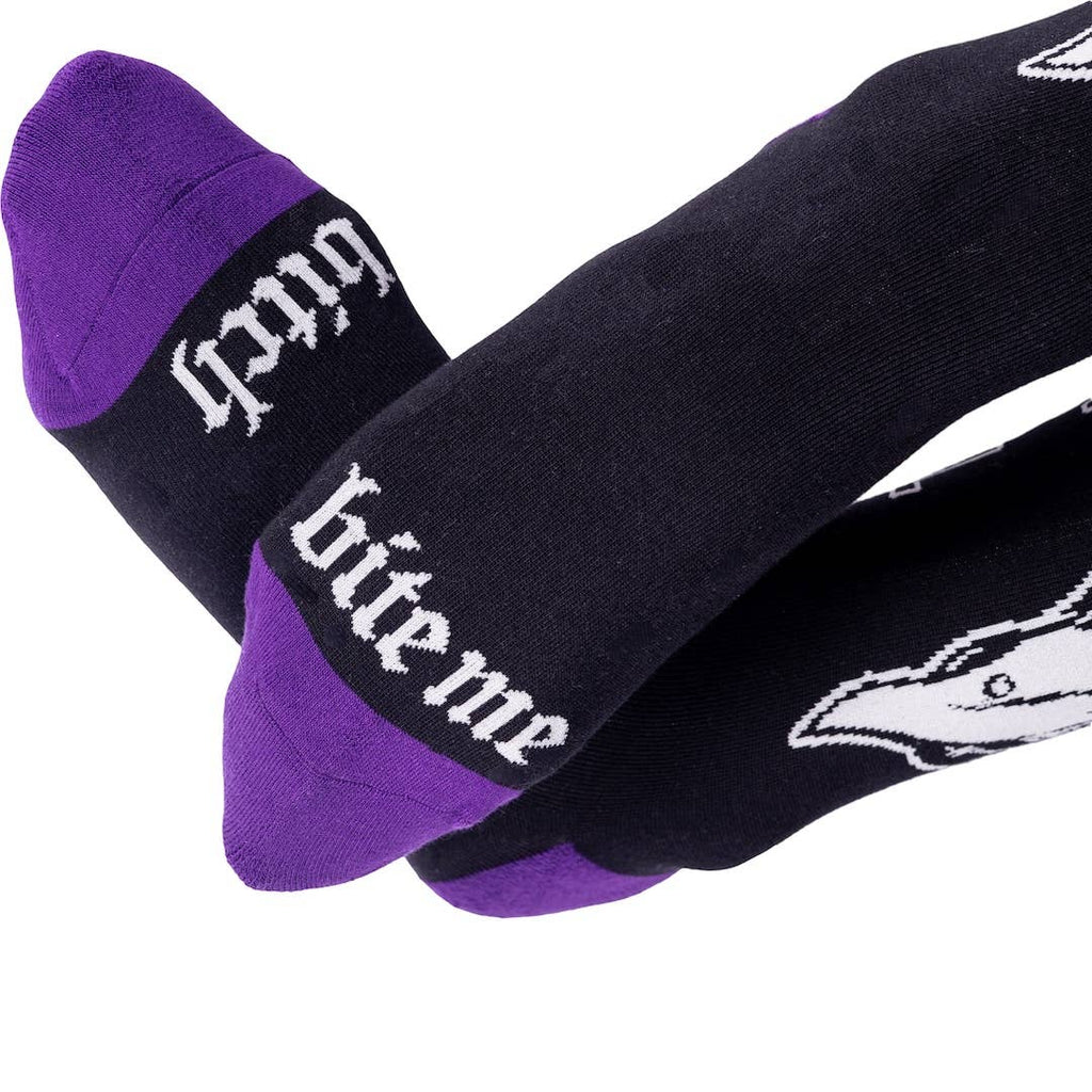 Bite Me Bitch Crew Socks - Angel's House of Design Co.