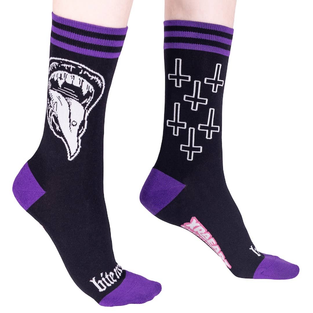 Bite Me Bitch Crew Socks - Angel's House of Design Co.