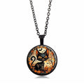 Black Cat Resin Image Necklace with Black Chain - Angel's House of Design Co.