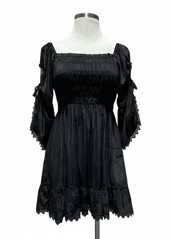 Black Gothic Baby Doll Dress - Angel's House of Design Co.