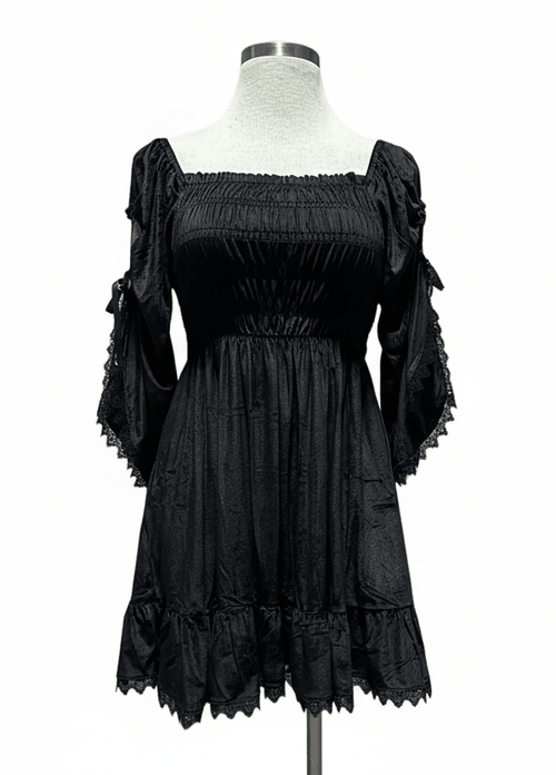 Black Gothic Baby Doll Dress - Angel's House of Design Co.