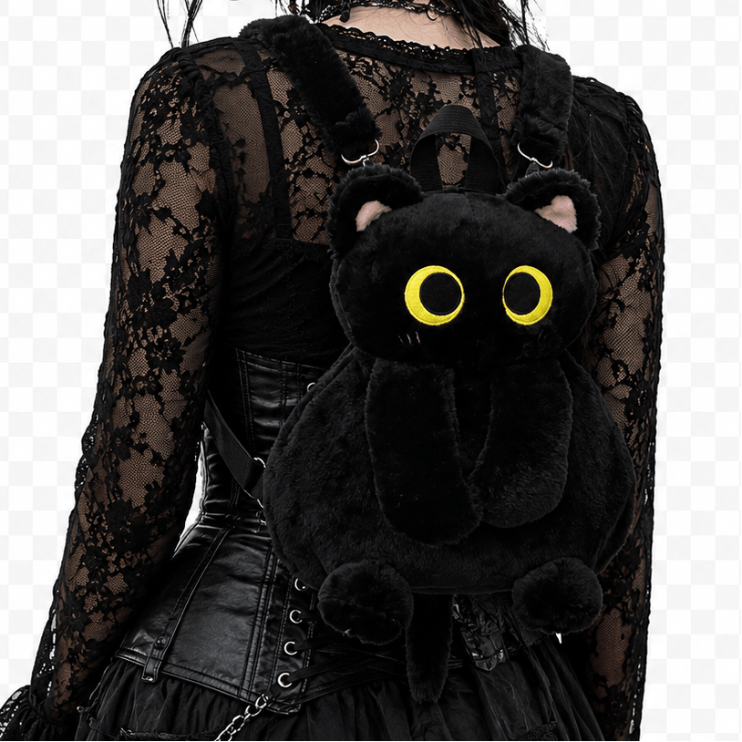 Black Kitty Backpack - Angel's House of Design Co.