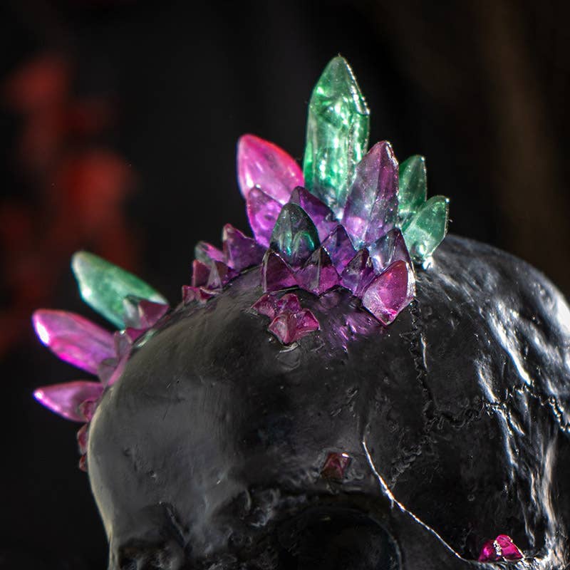 Black Skull With Crystals - Angel's House of Design Co.