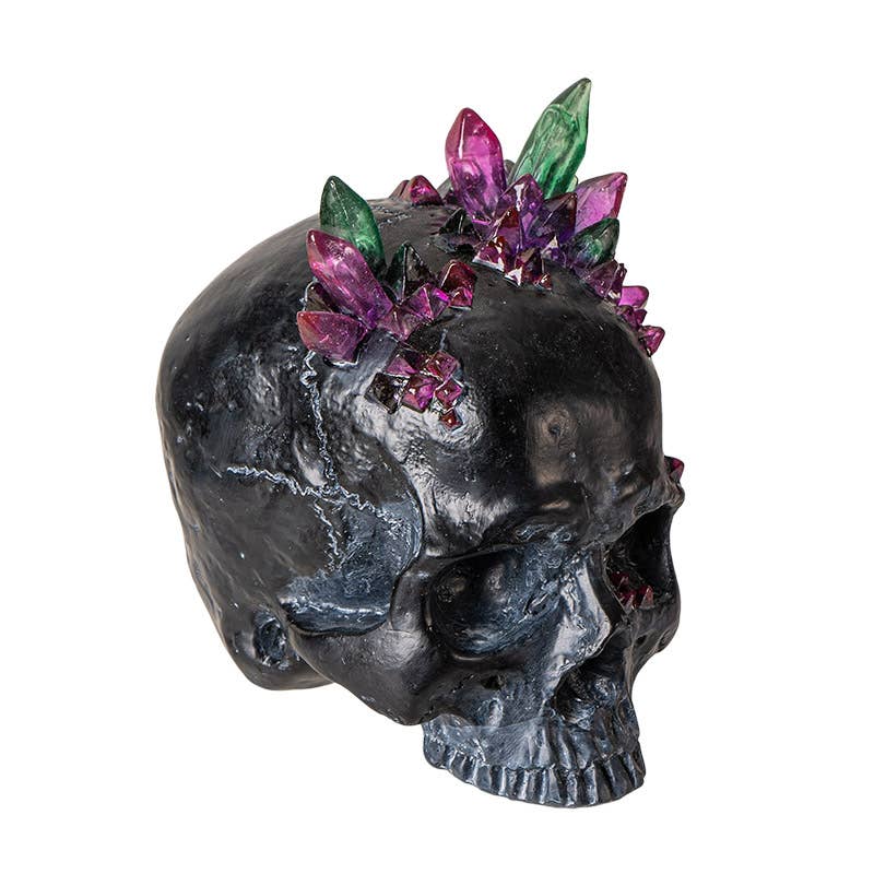 Black Skull With Crystals - Angel's House of Design Co.