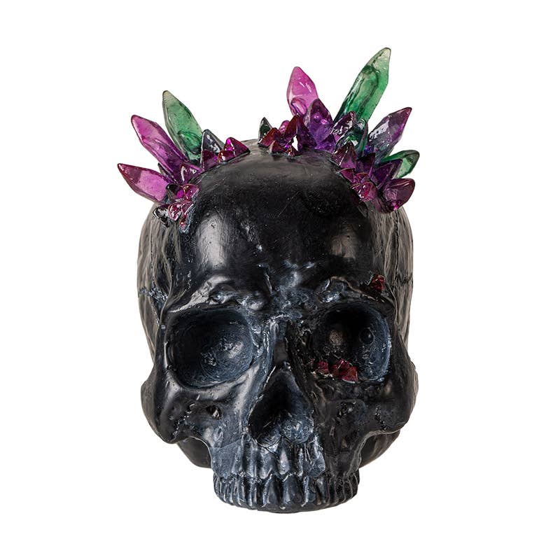 Black Skull With Crystals - Angel's House of Design Co.